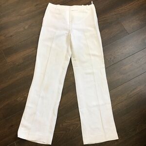 Calvin Klein collection white linen blend pant